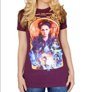 Star Wars Her Universe Padme Nouveau Tee Purple Graphic T Shirt Short Sleeve